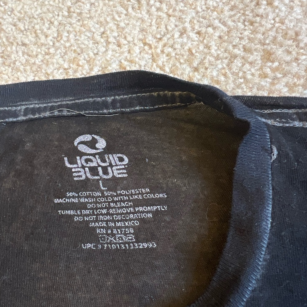 Liquid Blue Black Pink Floyd Graphic Tee - Picture 3 of 4